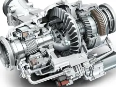 Przekładnia różnicowa z napędem elektrycznym, pokazująca wewnętrzne tryby, łożyska i sprzęgło. To jest szpera, co to za mechanizm!