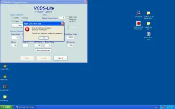 Błąd interfejsu w VCDS-Lite. Program VCDS-Lite wyświetla komunikat o błędzie 31, informując o braku interfejsu i konieczności kontaktu z dostawcą sprzętu.